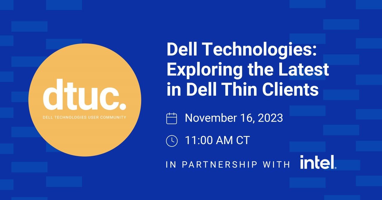 Dell Thin Clients Webinar Resources